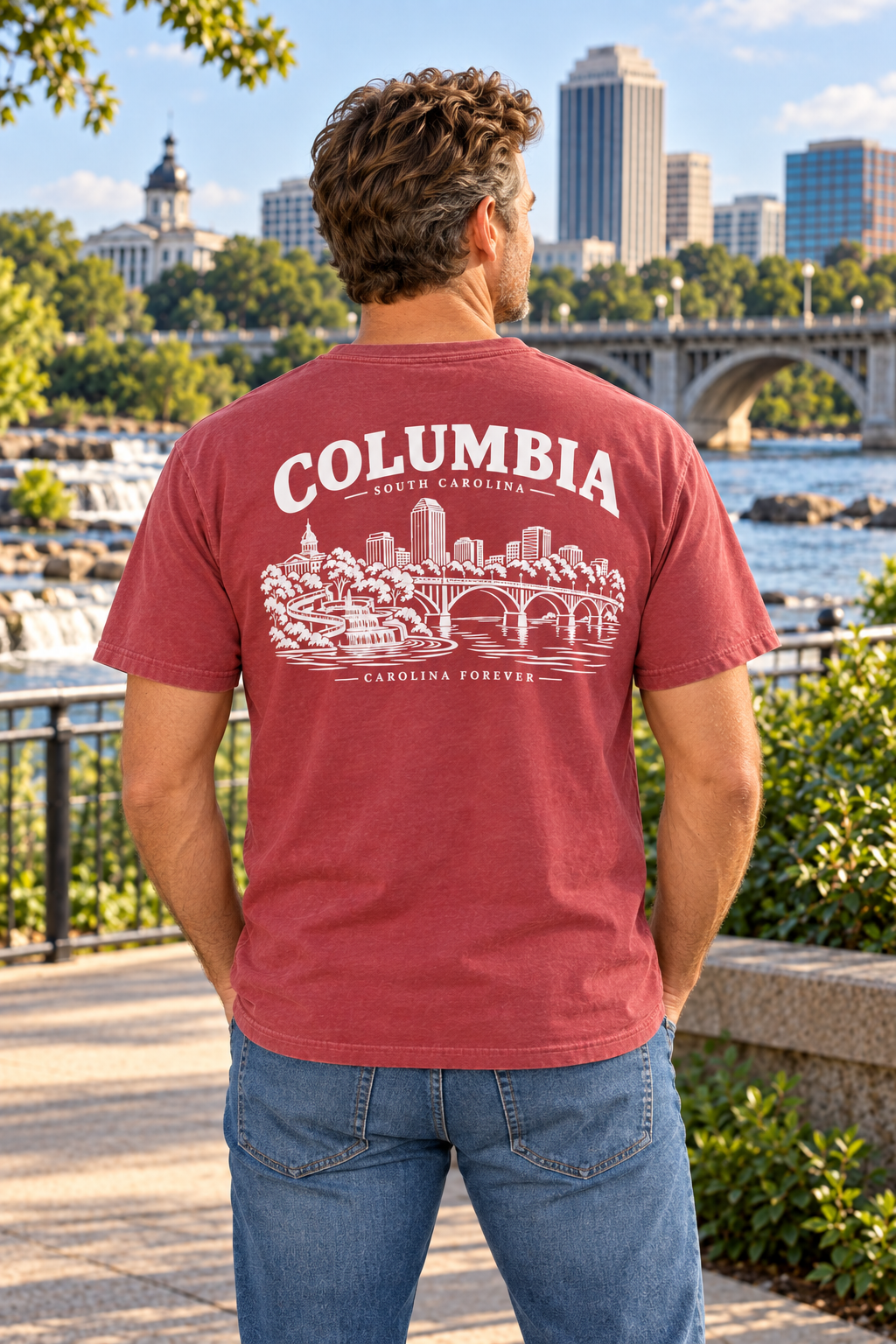 Carolina Forever- Columbia SC Downtown Pocket T-Shirt