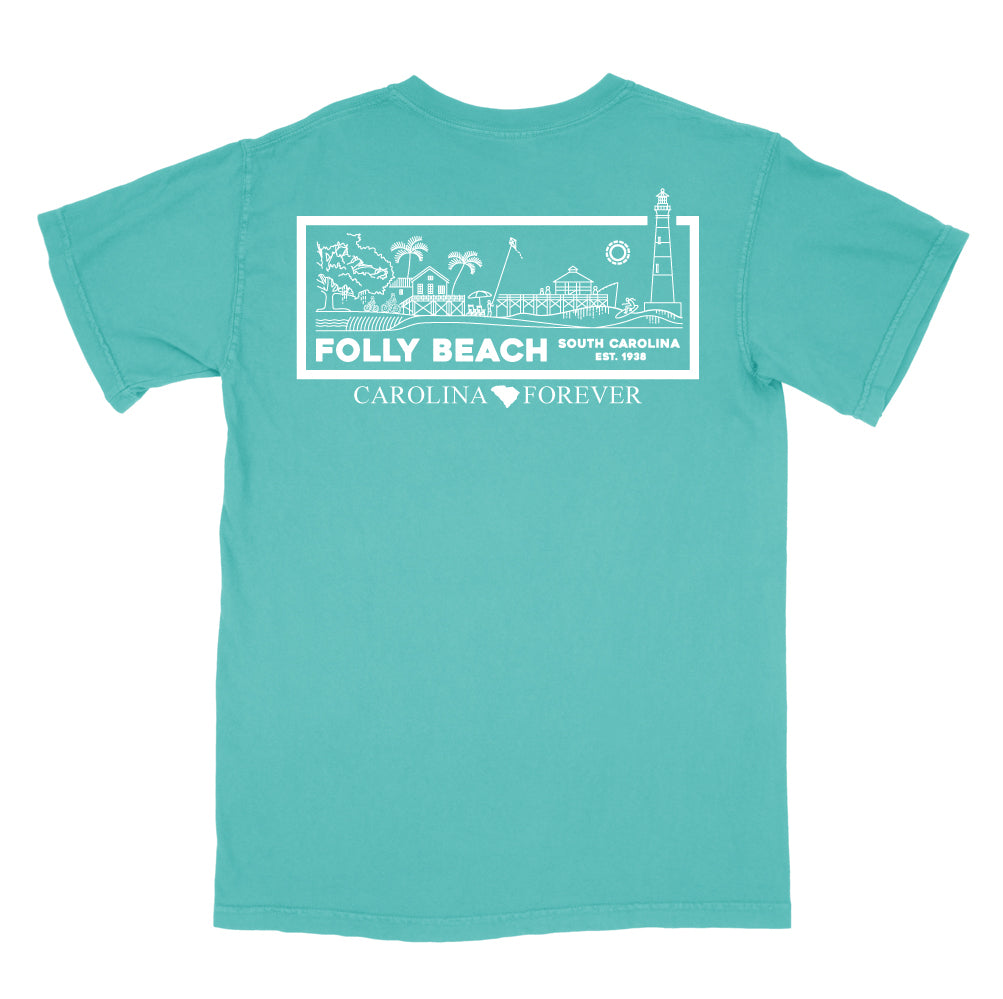Carolina Forever - Folly Beach Pocket T Shirt