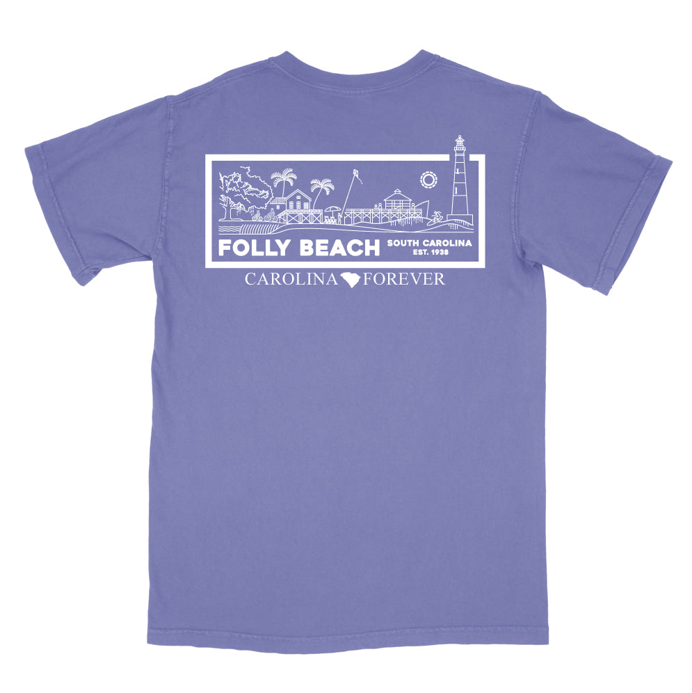 Carolina Forever - Folly Beach Pocket T Shirt
