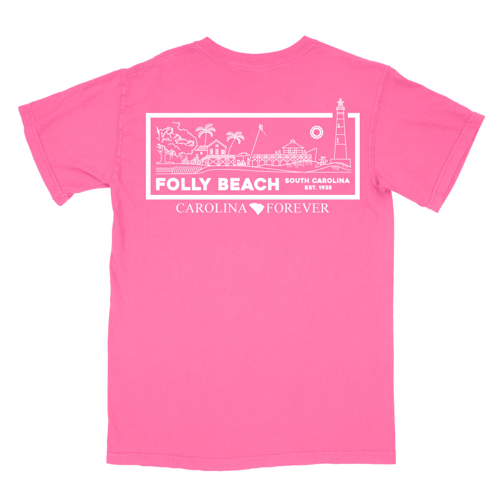 Carolina Forever - Folly Beach Pocket T Shirt