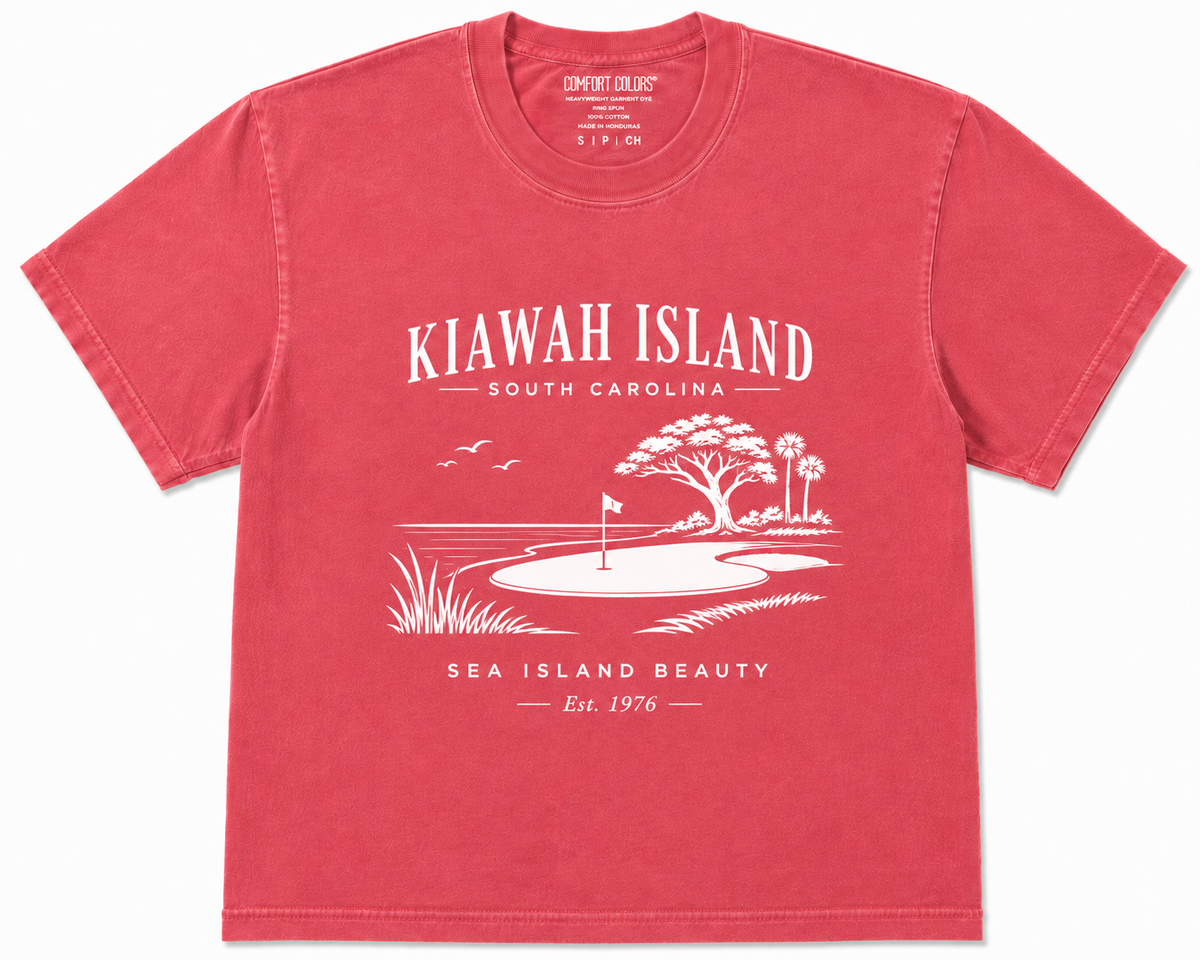 Carolina Forever Kiawah Island Sea Island Beauty Tee in Crunchberry