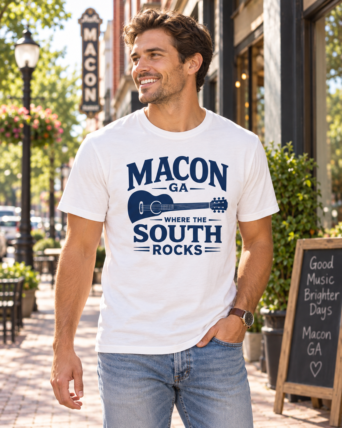 Georgia Forever — Macon "Where the South Rocks" T-Shirt